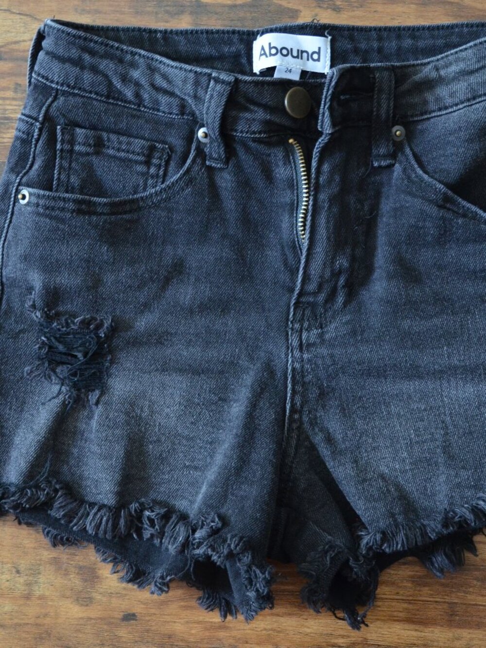 Women's black jean shorts